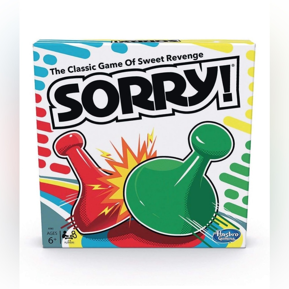 NIB Hasbro Sorry! Board Game for Kids and Family Ages 6 and Up, 2-4 Players
